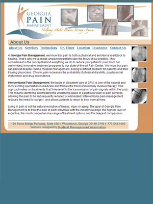 Georgia Pain Management, Pain Management